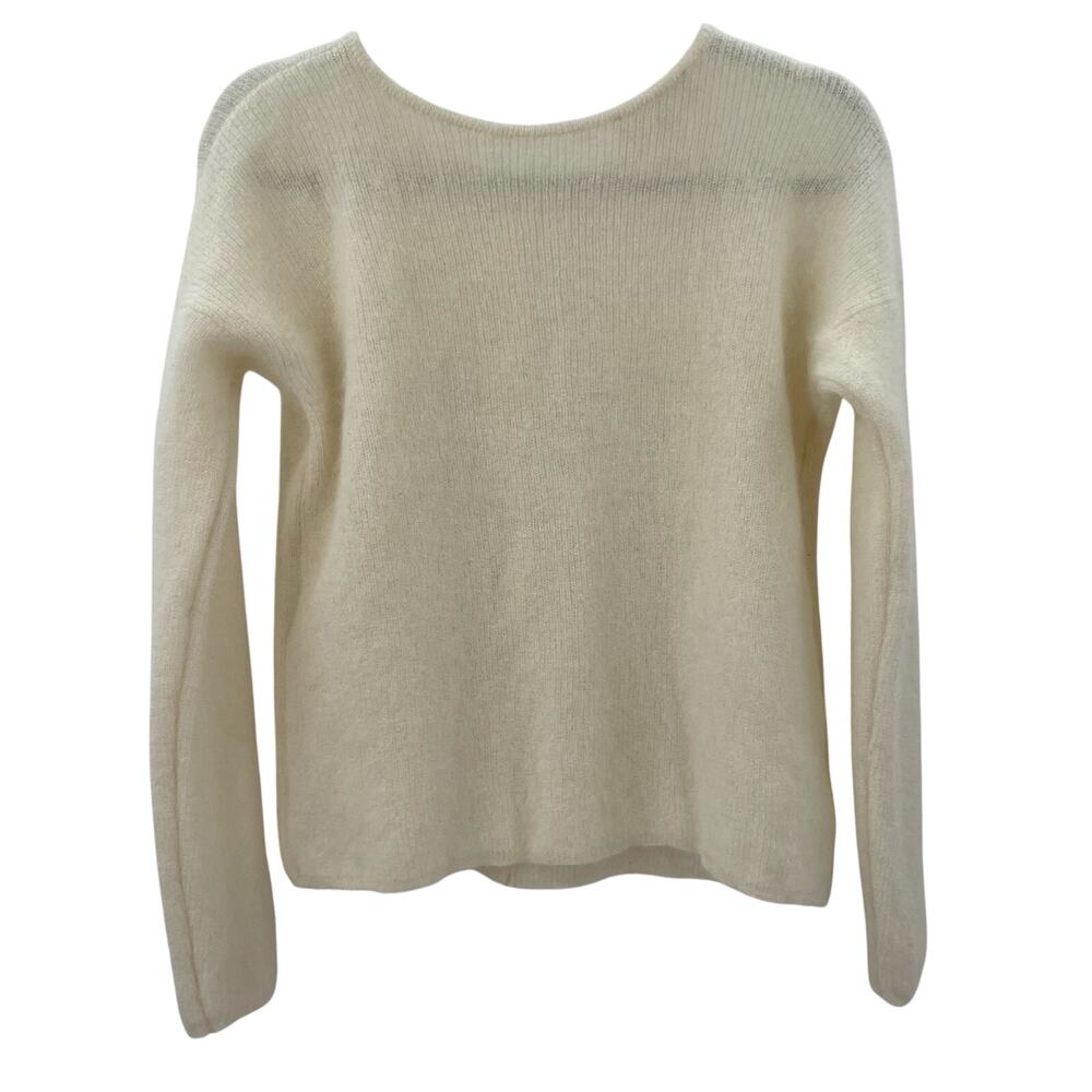 Sezane Gaspard Cardigan Sweater Ecru Mohair Alpaca Blend M - Picture 10 of 10